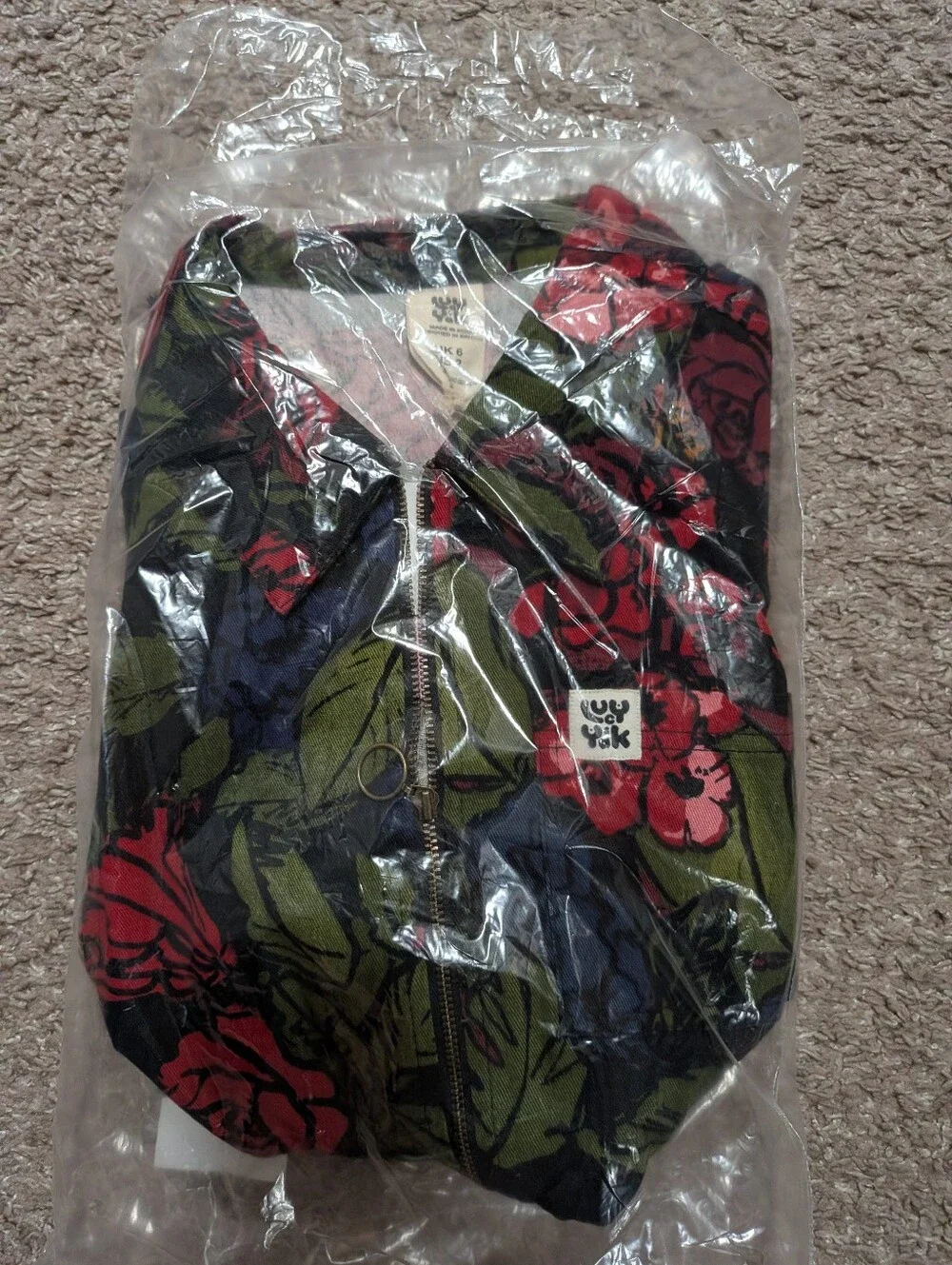 NWT Lucy And Yak Ragan Jumpsuit Maria Floral Print Size US 2 XS Organic Cotton - Picture 5 of 5